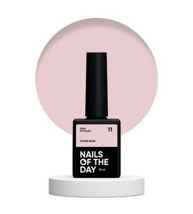 Nailsoftheday Cover base NEW Formula 11 — напівпрозоре ніжно-нюдове камуфлююче базове покриття для нігтів, 10 ml 4826420947000 фото