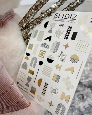 Слайдер-дизайн SLIDIZ водна наклейка для нігтів, №108 1829530506 фото