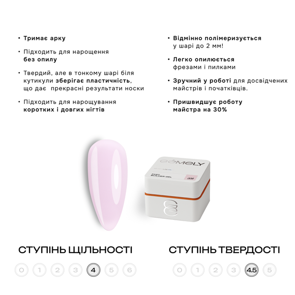 Гель Gemely Fast Builder gel 008, 15 мл GF08 фото