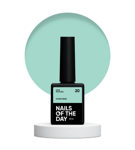 Nailsoftheday Cover base NEW Formula 20 — мʼятне камуфлююче базове покриття для нігтів, 10 мл 4822821010008 фото