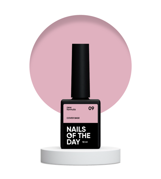 Nailsoftheday Cover base NEW Formula 09 — камуфлююче базове покриття для нігтів кольором сучасного нюду, 10 мл 4821221548005 фото