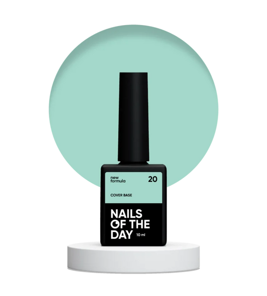 Nailsoftheday Cover base NEW Formula 20 — мʼятне камуфлююче базове покриття для нігтів, 10 мл 4822821010008 фото