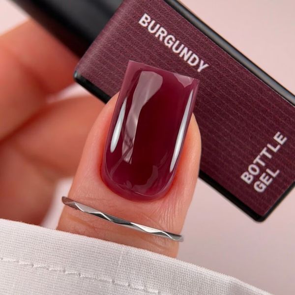 BIBLIOTEKA Bottle Gel № 08 Burgundy &ndash; вуальний бордовий гель, 10 мл. BBG08 фото