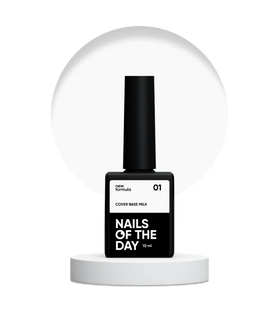 Nailsoftheday Cover base NEW Formula milk 01, 10 мл 48220308589009 фото