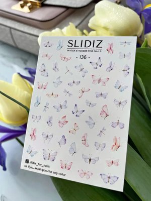 Слайдер-дизайн SLIDIZ водна наклейка для нігтів, №136 1829733142 фото