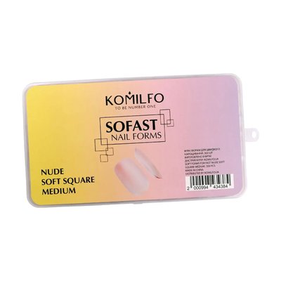 Komilfo SoFast Nail Froms Nude Soft Square Medium – форми для нарощування, 300 шт 1681846092 фото