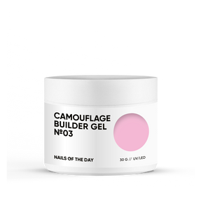 NAILSOFTHEDAY Camouflage builder gel 03 — рожевий камуфлюючий будівельний гель для нігтів, 30 г 4820020480004 фото