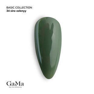 Гель-лак GA&MA Basic collection siro-zelenyy 034, 10 мл 1994067866 фото
