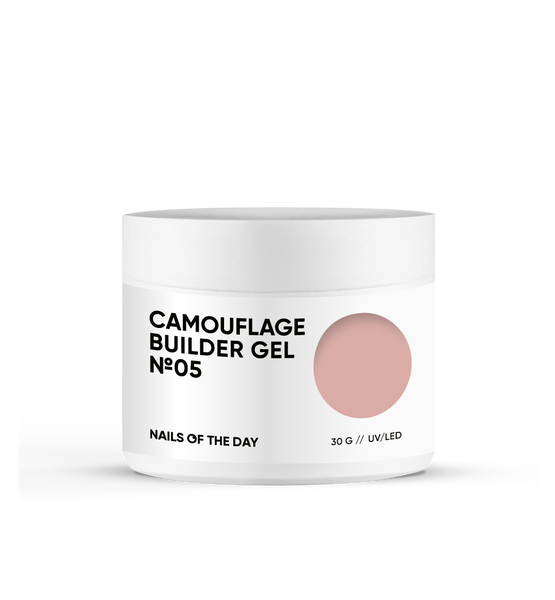 NAILSOFTHEDAY Camouflage builder gel 05 — світло–коричневий камуфлюючий будівельний гель для нігтів, 30 г 4820020980009 фото