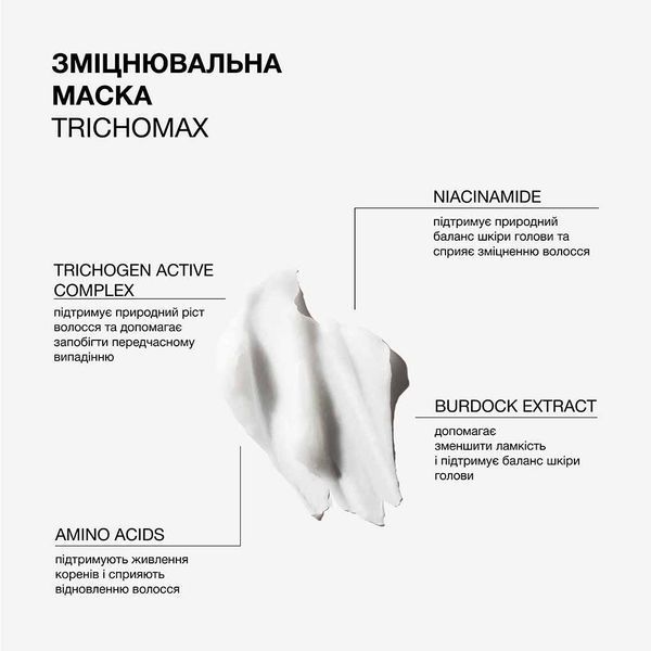 Зміцнювальна маска для волосся схильного до ламкості та випадіння Trichomax triology., 330 г TM03 фото