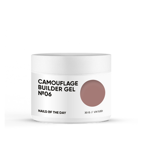 NAILSOFTHEDAY Camouflage builder gel 06 — коричневий камуфлюючий будівельний гель для нігтів, 30 г 4820020970000 фото