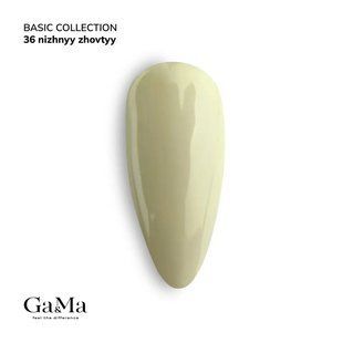 Гель-лак GA&MA Basic collection nizhnyy zhovtyy 036, 10 мл 1994068563 фото