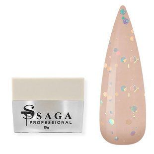 Гель для нарощування SAGA Liquid Gel Party блакитний 05, 15 мл SPL05 фото
