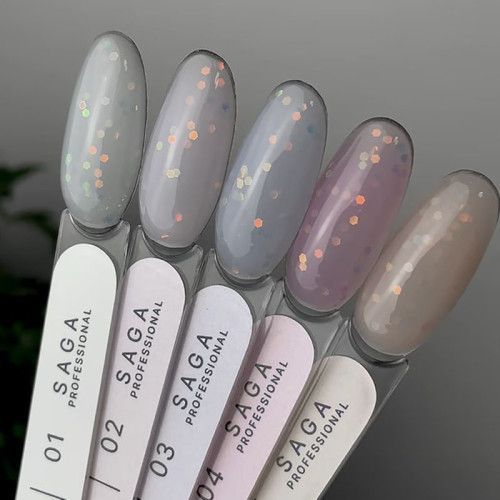 Гель для нарощування SAGA Liquid Gel Party блакитний 05, 15 мл SPL05 фото