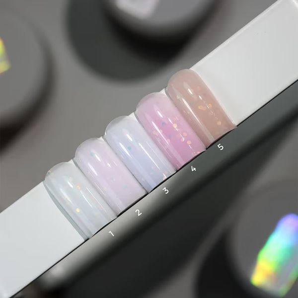 Гель для нарощування SAGA Liquid Gel Party блакитний 05, 15 мл SPL05 фото