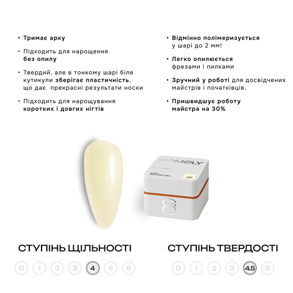 Гель Gemely Fast Builder gel 025, 15 мл GF025 фото