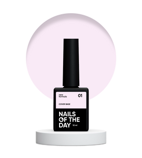 Nailsoftheday Cover base NEW Formula 01 — ніжно-рожеве камуфлююче базове покриття для нігтів, 10 мл 4820388200009 фото