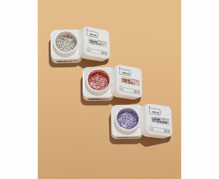 Гель для дизайну HEYLOVE Coin gel, GOLD WHITE, 5 гр HL-CG05-001 фото