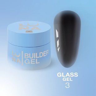 Гель вітражний для нарощуванняLuna Glass gel 03, 15 мл LV03 фото