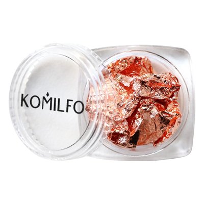 Komilfo фольга стисла в банці для нігтів, рожеве золото 1711162619 фото