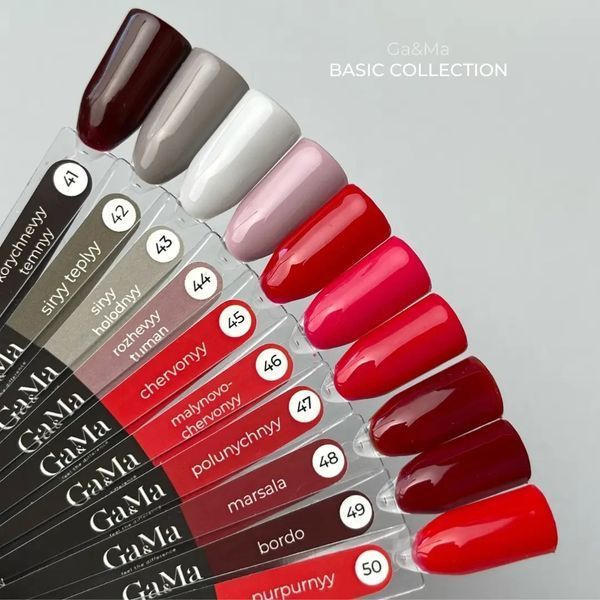 Гель-лак GA&MA Basic collection siryy teply 042, 10 мл 1994070733 фото