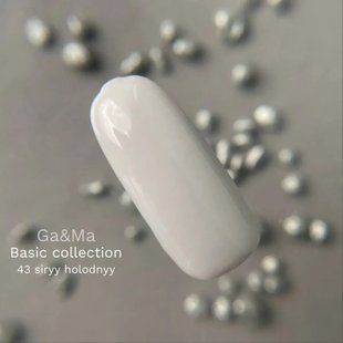 Гель-лак GA&MA Basic collection siryy holodnyy 043, 10 мл 1994071615 фото