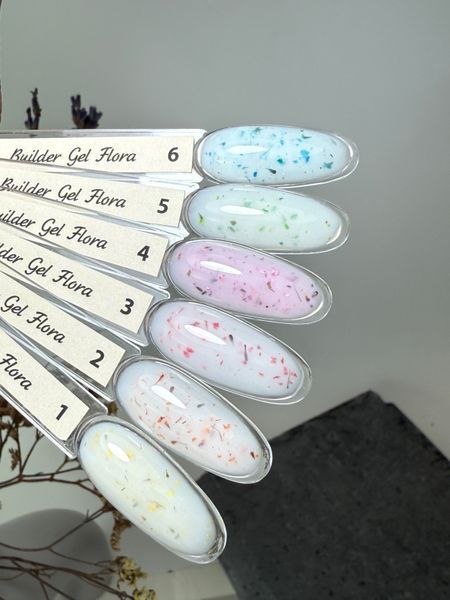 Гель для нарощення Nail Master Flora Builder Gel 03 з сухоцвітами, 15 мл NMFL03 фото