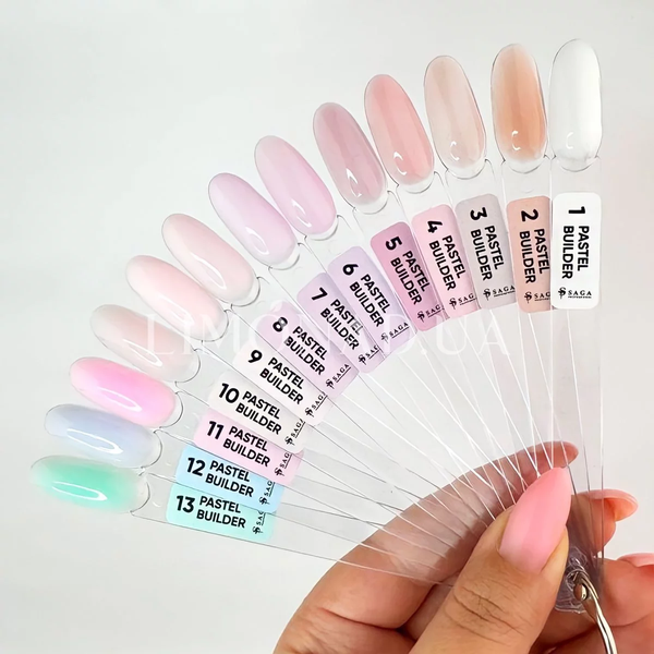 Гель для нігтів Saga Builder Pastel Color №01, білий, 15 мл SBP01 фото