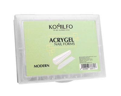 Komilfo Top Nail Forms, Modern – Верхні форми для нарощування, сучасний мигдаль, 120 шт 1992961558 фото
