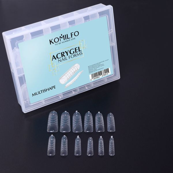 Komilfo Top Nail Forms, Multishape &ndash; Верхні форми для нарощування, універсальні, 120 шт 1092960558 фото