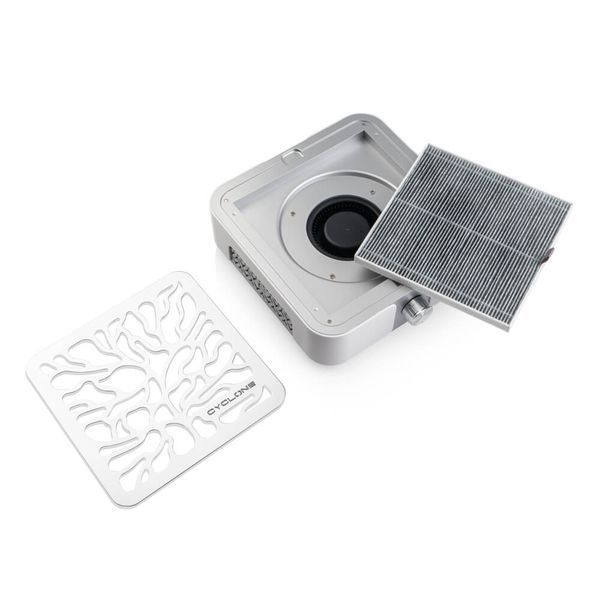 Витяжка MUSSON X3 SILVER з вугільним НЕРА-фільтром 72W для манікюру та педикюру BMX3S фото