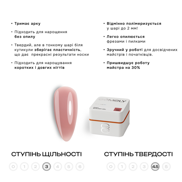 Гель Gemely Fast Builder gel 022, 15 мл GF022 фото