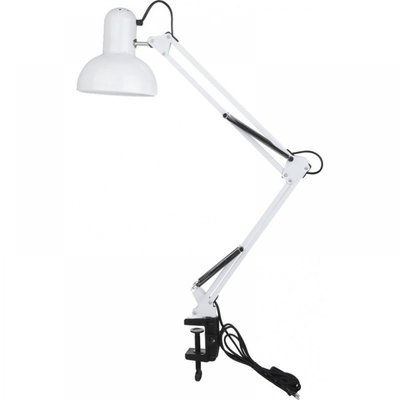 Лампа настільна на струбцині, що кріпиться до столу, білого кольору 2071362290 фото