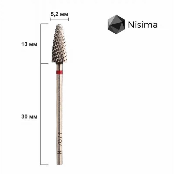 Твердосплавна фреза кукурудза червоний абразив H_707fK Nisima 2073628280 фото