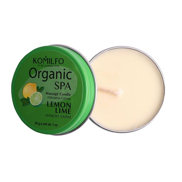 Масажна свічка Komilfo Massage Candle Lemon Lime, 30 гр 1710000701 фото
