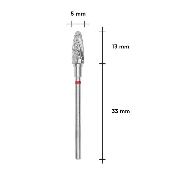 Фреза твердосплавна Кукурудза STALEKS PRO EXPERT 5 х 13 мм червона FT90R050/13						 фото
