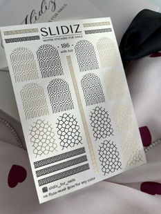 Слайдер-дизайн SLIDIZ водна наклейка для нігтів, №186 33829466448 фото