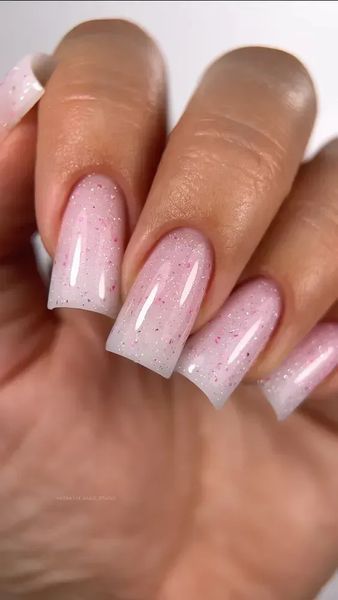 Гель Crooz Gemstone з мерехтінням та рожевою поталью 03, 15 мл CG03 фото