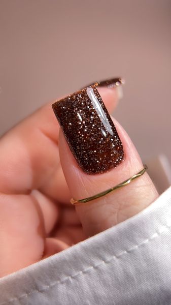 Гель-лак BIBLIOTEKA Flash Gel Polish № 06 Bronze &ndash; Темно-коричневий блиск, 10 мл BF06 фото