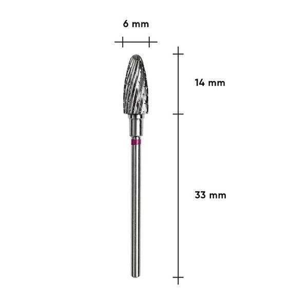 Фреза твердосплавна Кукурудза STALEKS PRO EXPERT 6 х 14 мм фіолетова FT90V060/14 фото