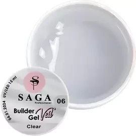 Гель для нарощування SAGA Builder Gel Veil №6 Clear 15 мл 1677627207 фото