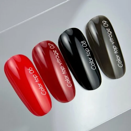 NAILSOFTHEDAY Color top Vitrage 09 &mdash; напівпрозорий чорний вітраж топ без липкого шару для нігтів, 10 мл 4828066052001 фото