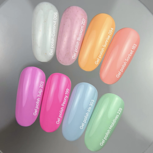 Гель-лак NAILSOFTHEDAY Gel polish Sorbet &mdash; ніжно-персиковий гель&ndash;лак для нігтів, що перекриває в один шар, 10 мл 4820568050009 фото
