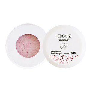 Гель Crooz Gemstone з шиммером та яскравою рожевою поталлю 05, 15 мл CG05 фото