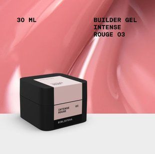 BIBLIOTEKA Моделюючий гель Builder Gel INTENSE № 03 Rouge &ndash; Мʼякий рожевий, 30 мл 4822309202208 фото