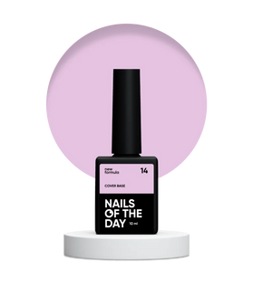 Nailsoftheday Cover base NEW Formula 14 — лілове камуфлююче базове покриття для нігтів, 10 ml 4826420943002 фото