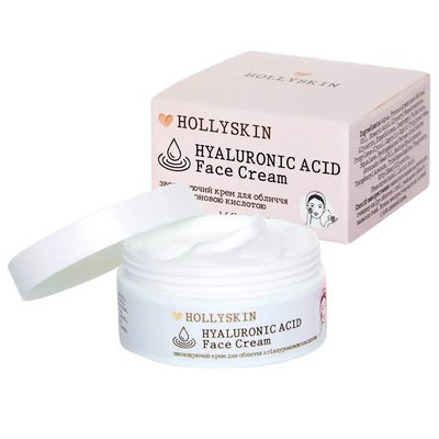 Зволожувальний крем для обличчя з гіалуроновою кислотою HOLLYSKIN Hyaluronic Acid Face Cream, 50 мл 1794747714 фото