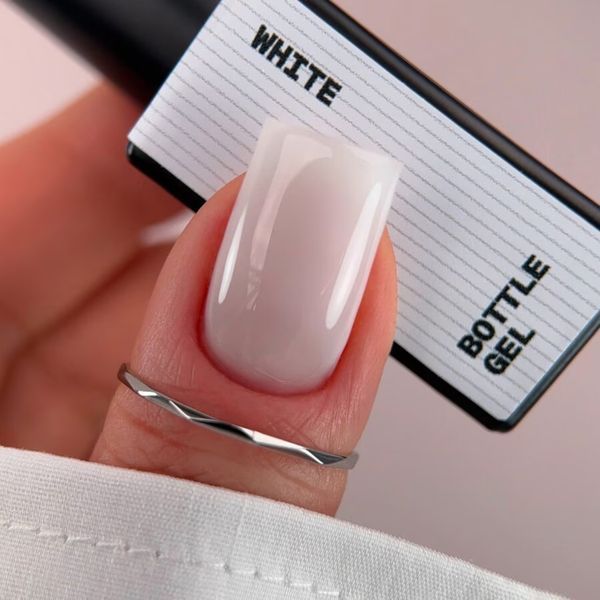 BIBLIOTEKA Bottle Gel № 02 White &ndash; чистий білий гель, 10 мл. BBG02 фото