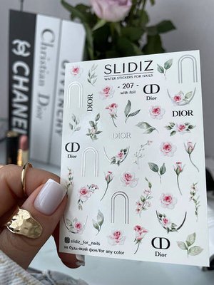 Слайдер-дизайн SLIDIZ водна наклейка для нігтів, №207 1829774410 фото