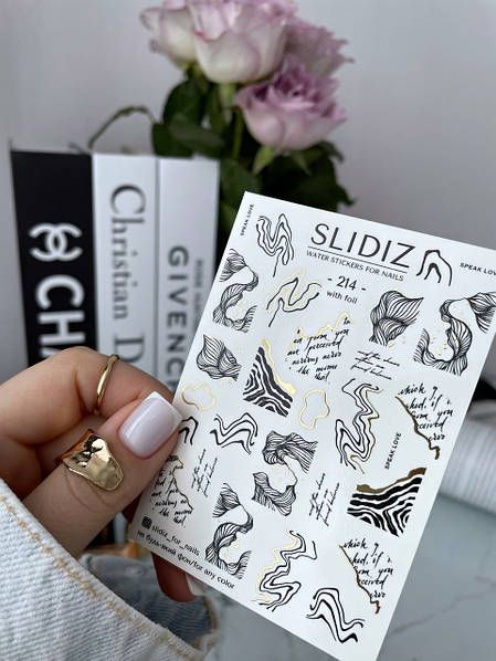 Слайдер-дизайн SLIDIZ водна наклейка для нігтів, №214 1829774412 фото